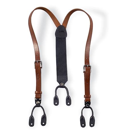 brown suspenders leather|black leather suspenders for men.